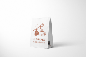 牛皮纸面包袋定制设计印刷案例